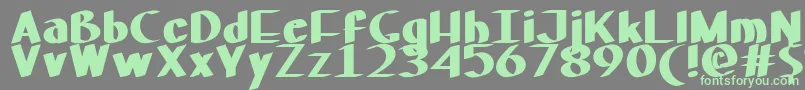 Шрифт MfHoustonParisBudapest – зелёные шрифты на сером фоне