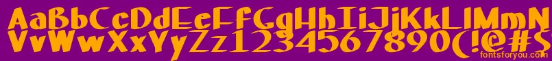 MfHoustonParisBudapest Font – Orange Fonts on Purple Background