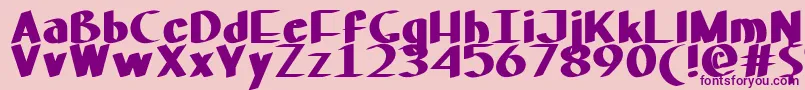 MfHoustonParisBudapest Font – Purple Fonts on Pink Background