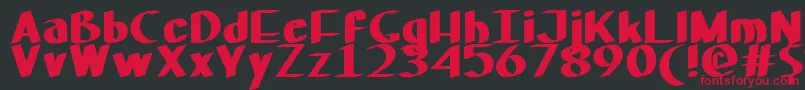 MfHoustonParisBudapest Font – Red Fonts on Black Background