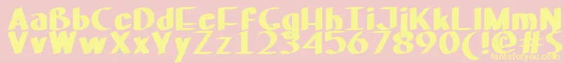 MfHoustonParisBudapest Font – Yellow Fonts on Pink Background