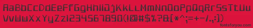 fuente SmoothPixel7 – Fuentes Negras Sobre Fondo Rojo