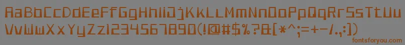 SmoothPixel7-fontti – ruskeat fontit harmaalla taustalla