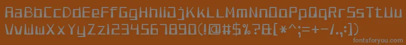Czcionka SmoothPixel7 – szare czcionki na brązowym tle