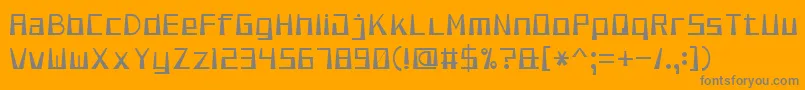 Czcionka SmoothPixel7 – szare czcionki na pomarańczowym tle