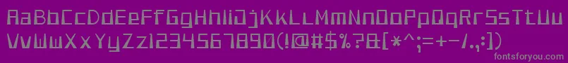 SmoothPixel7 Font – Gray Fonts on Purple Background