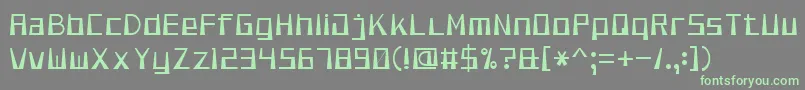 Czcionka SmoothPixel7 – zielone czcionki na szarym tle