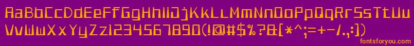 fuente SmoothPixel7 – Fuentes Naranjas Sobre Fondo Morado