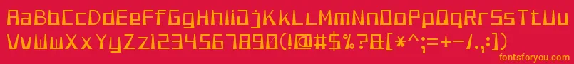 SmoothPixel7 Font – Orange Fonts on Red Background