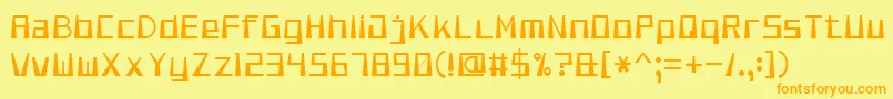SmoothPixel7 Font – Orange Fonts on Yellow Background