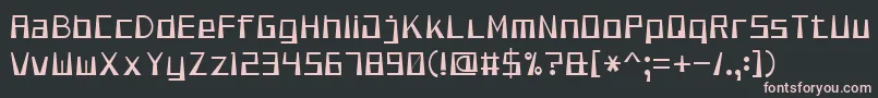 Шрифт SmoothPixel7 – розовые шрифты на чёрном фоне