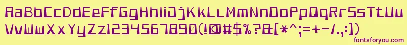 SmoothPixel7 Font – Purple Fonts on Yellow Background