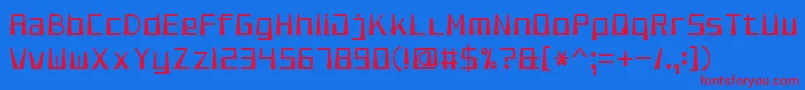 Czcionka SmoothPixel7 – czerwone czcionki na niebieskim tle