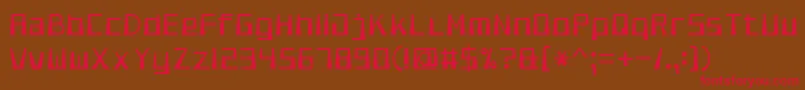 SmoothPixel7 Font – Red Fonts on Brown Background