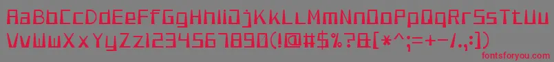 Czcionka SmoothPixel7 – czerwone czcionki na szarym tle