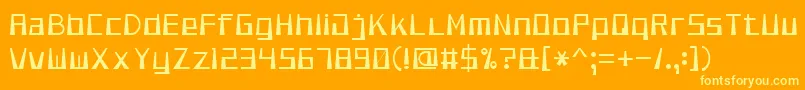 SmoothPixel7 Font – Yellow Fonts on Orange Background