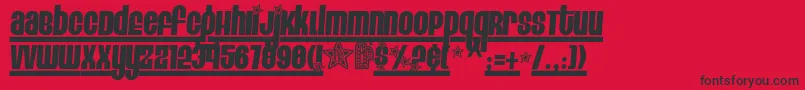 Eigh4 ffy Font – Black Fonts on Red Background