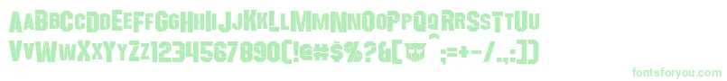 Wreckers Font – Green Fonts on White Background