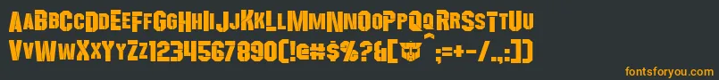 Wreckers Font – Orange Fonts on Black Background