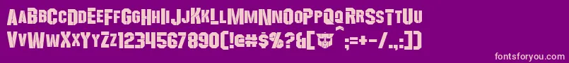 Wreckers Font – Pink Fonts on Purple Background