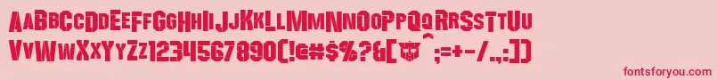 Wreckers Font – Red Fonts on Pink Background