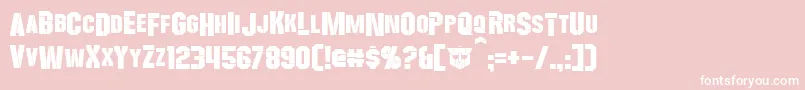 Wreckers Font – White Fonts on Pink Background