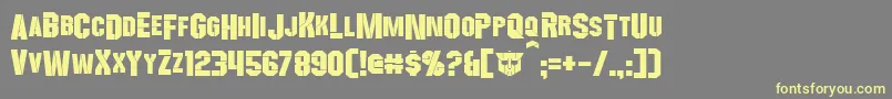 Wreckers Font – Yellow Fonts on Gray Background