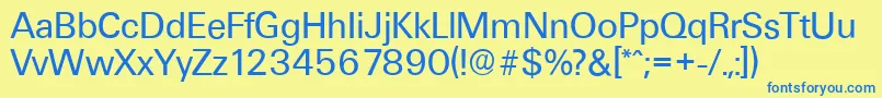 UltimateserialRegular Font – Blue Fonts on Yellow Background