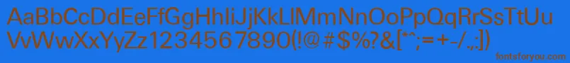 UltimateserialRegular Font – Brown Fonts on Blue Background