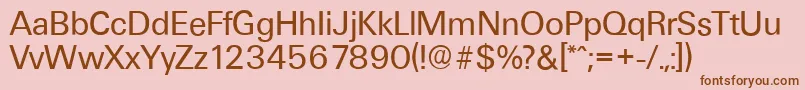 UltimateserialRegular Font – Brown Fonts on Pink Background