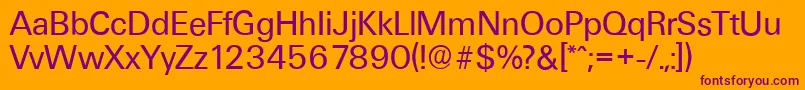 UltimateserialRegular Font – Purple Fonts on Orange Background
