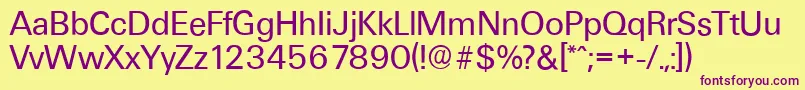 UltimateserialRegular Font – Purple Fonts on Yellow Background