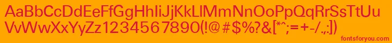 UltimateserialRegular Font – Red Fonts on Orange Background
