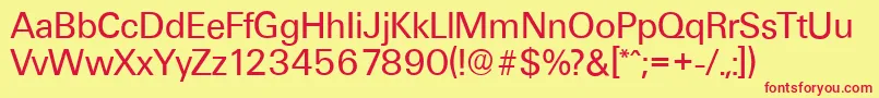 UltimateserialRegular Font – Red Fonts on Yellow Background
