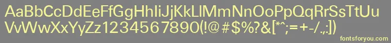 UltimateserialRegular Font – Yellow Fonts on Gray Background