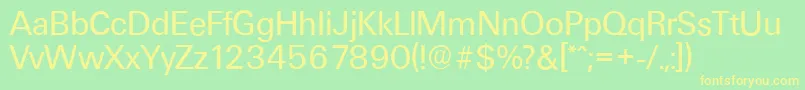 フォントUltimateserialRegular – 黄色の文字が緑の背景にあります