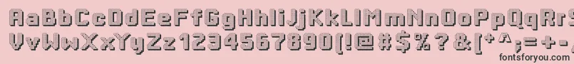 Dottyshadow Font – Black Fonts on Pink Background