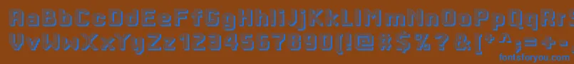 Dottyshadow Font – Blue Fonts on Brown Background