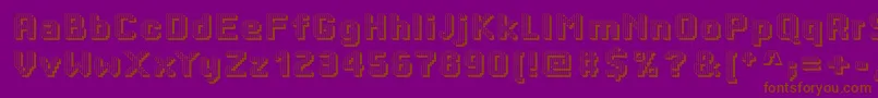 Dottyshadow Font – Brown Fonts on Purple Background