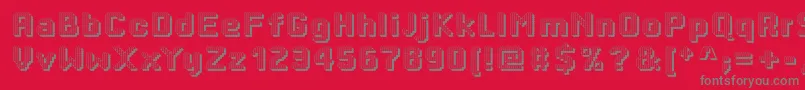 Dottyshadow Font – Gray Fonts on Red Background