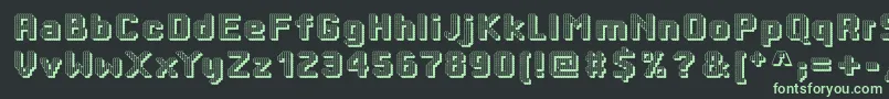 Dottyshadow Font – Green Fonts on Black Background