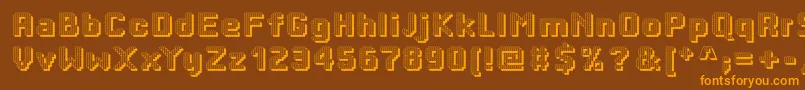 Dottyshadow Font – Orange Fonts on Brown Background