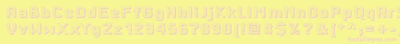 Dottyshadow Font – Pink Fonts on Yellow Background