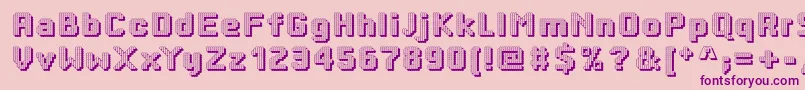 Dottyshadow Font – Purple Fonts on Pink Background