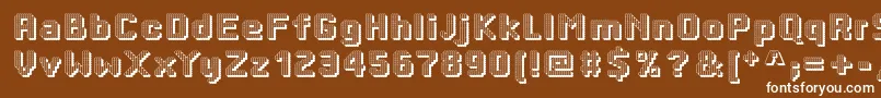 Dottyshadow Font – White Fonts on Brown Background