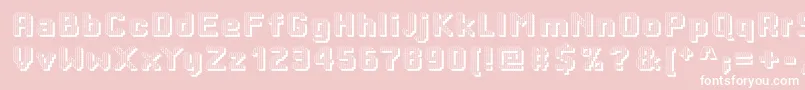 Dottyshadow Font – White Fonts on Pink Background