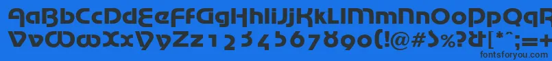 MarinaRegularDb Font – Black Fonts on Blue Background