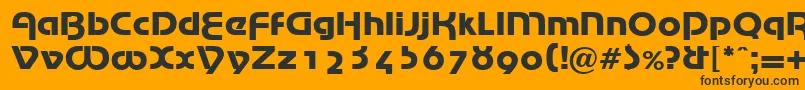 MarinaRegularDb Font – Black Fonts on Orange Background