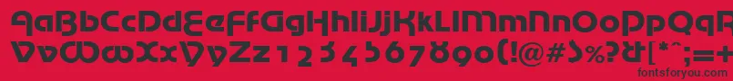MarinaRegularDb-fontti – mustat fontit punaisella taustalla