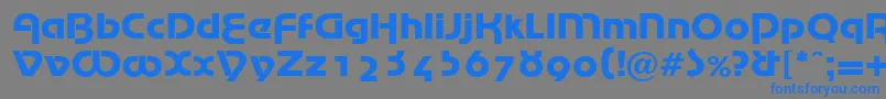 MarinaRegularDb Font – Blue Fonts on Gray Background